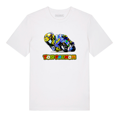 Tshirt Moto Valentino Rossi Avec Prénom Personnalisé