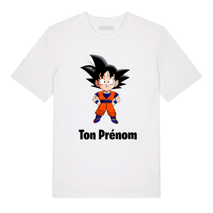 Tshirt Goku Dragon Ball Avec Prénom Personnalisé