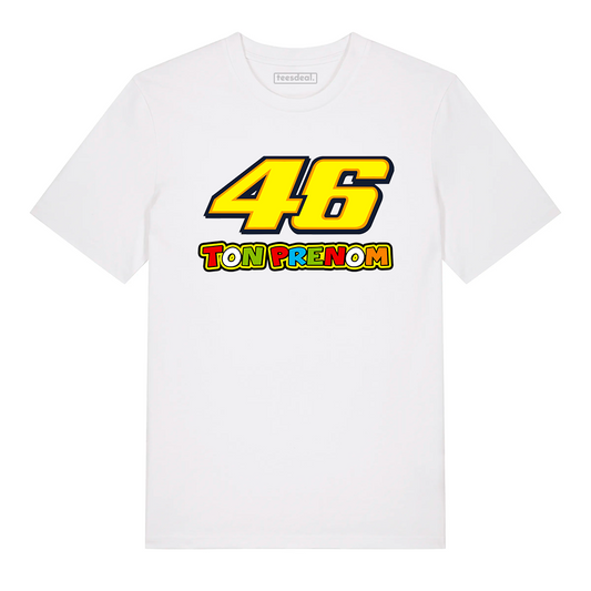 Tshirt 46 Valentino Rossi Avec Prénom Personnalisé