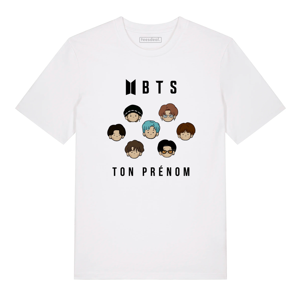 Tshirt BTS K-POP Avec Prénom Personnalisé