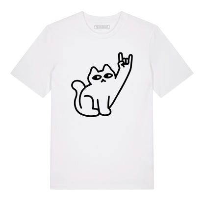 Tshirt Cat Metal Hand Chat