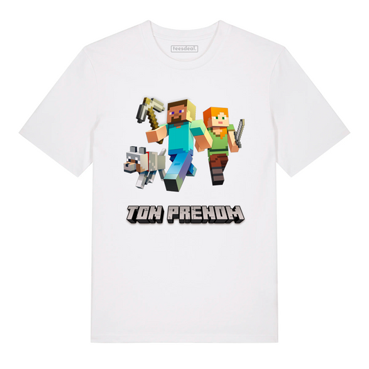 Tshirt Minecraft Avec Prénom Personnalisé