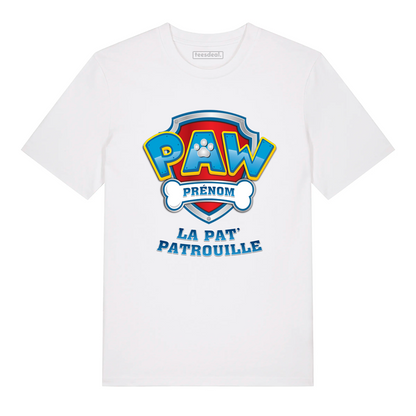 Tshirt Pat Patrouille Logo Avec Prénom Personnalisé