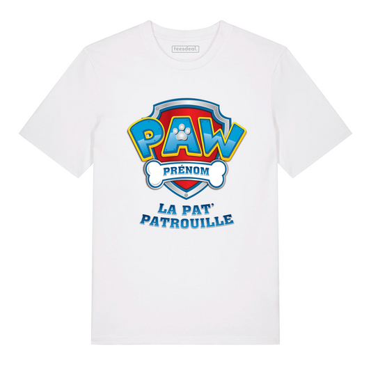 Tshirt Pat Patrouille Logo Avec Prénom Personnalisé