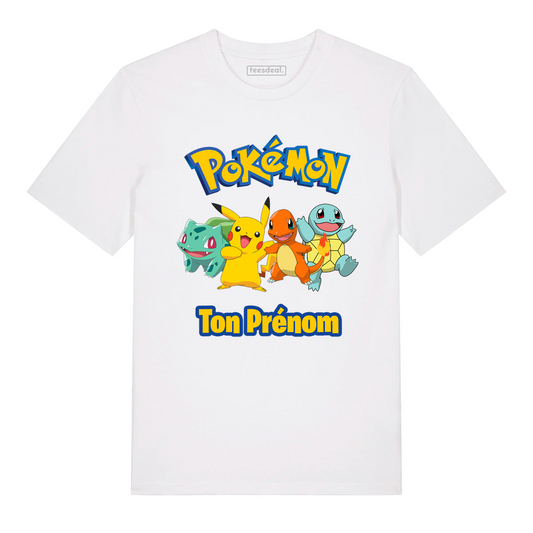 Tshirt Pokémon Avec Prénom Personnalisé