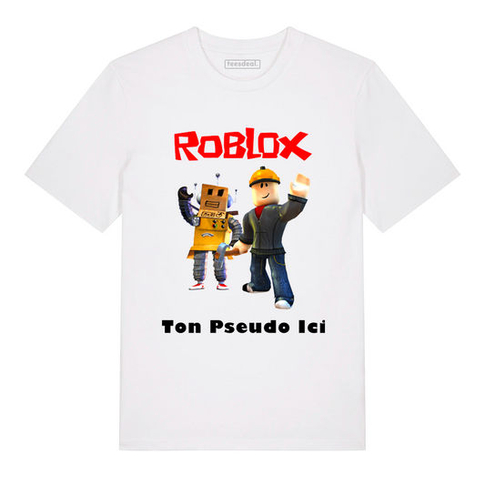 Tshirt Roblox 2 Pers Avec Prénom ou Pseudo Personnalisé