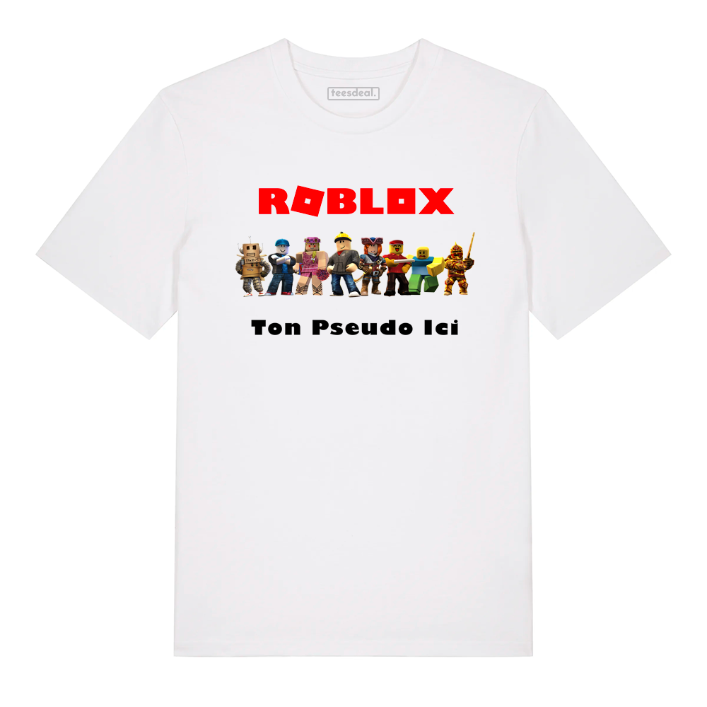 T-shirt Roblox Avec Prénom ou Pseudo Personnalisé