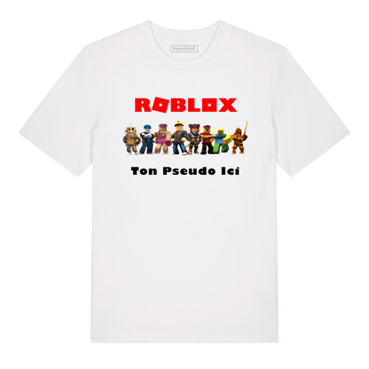 T-shirt Roblox Avec Prénom ou Pseudo Personnalisé