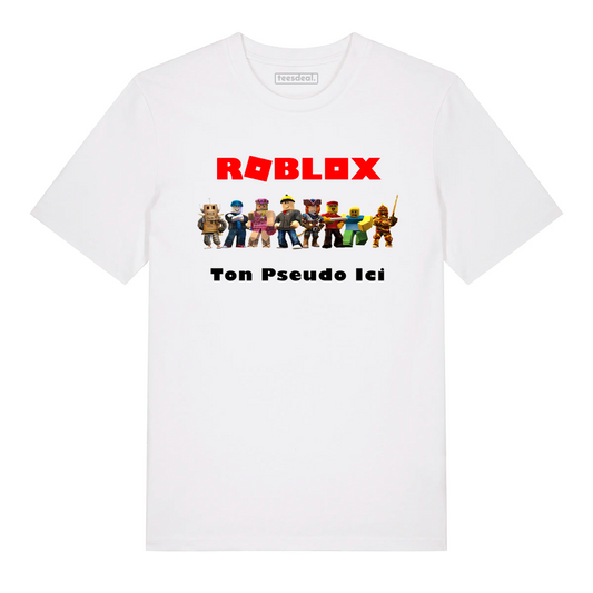 T-shirt Roblox Avec Prénom ou Pseudo Personnalisé